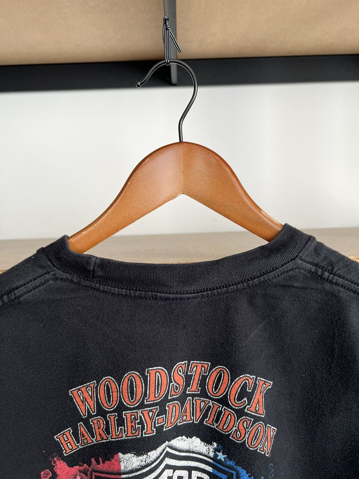 Harley Davidson Vintage 2011 Harley Davidson Motorcycles Eagle Woodstock Tee Size US L / EU 52-54 / 3 - 19 Thumbnail