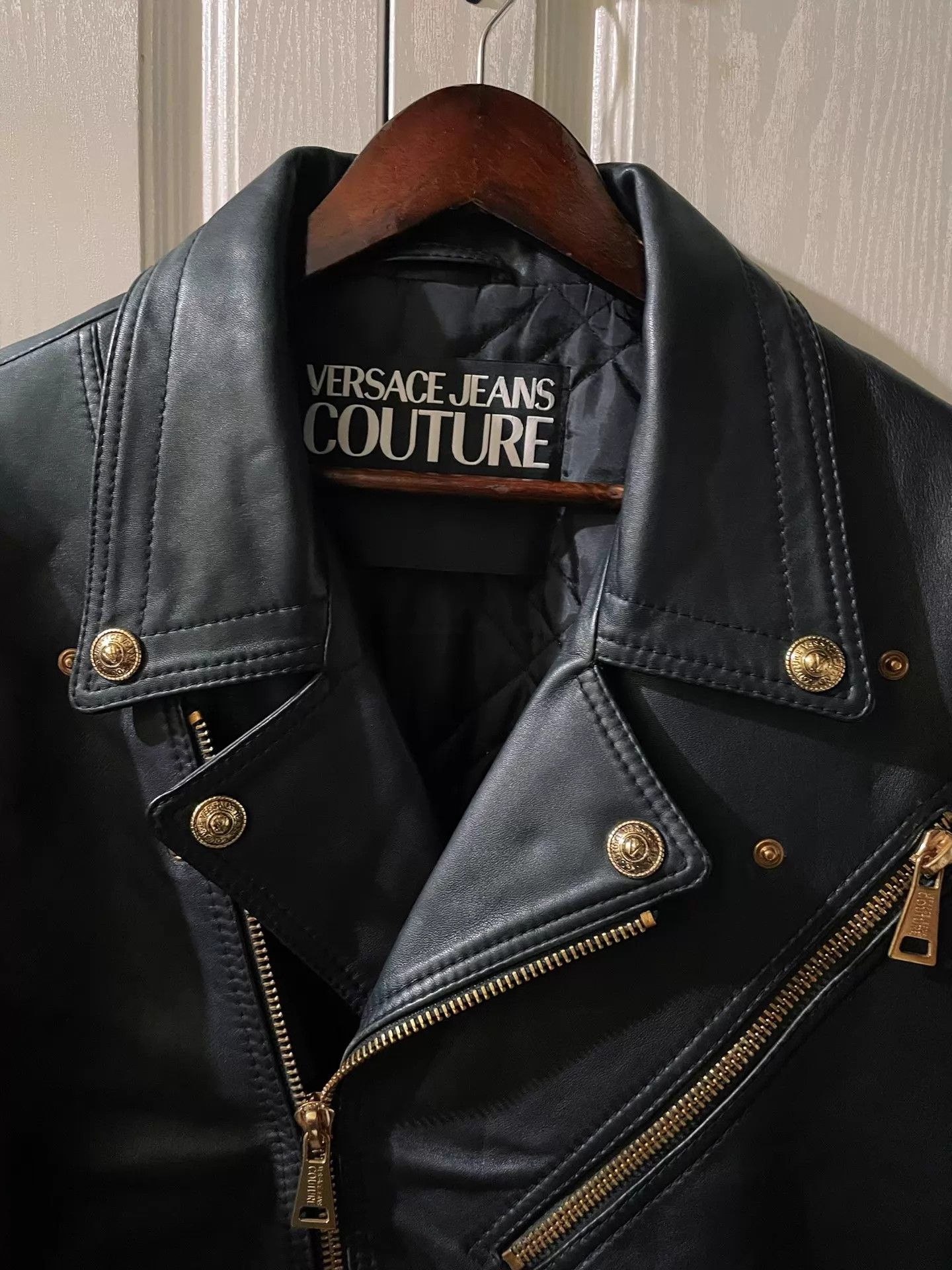 Versace Versace Runway Soft Lambskin Leather Jacket 52/XL Size US L / EU 52-54 / 3 - 3 Thumbnail
