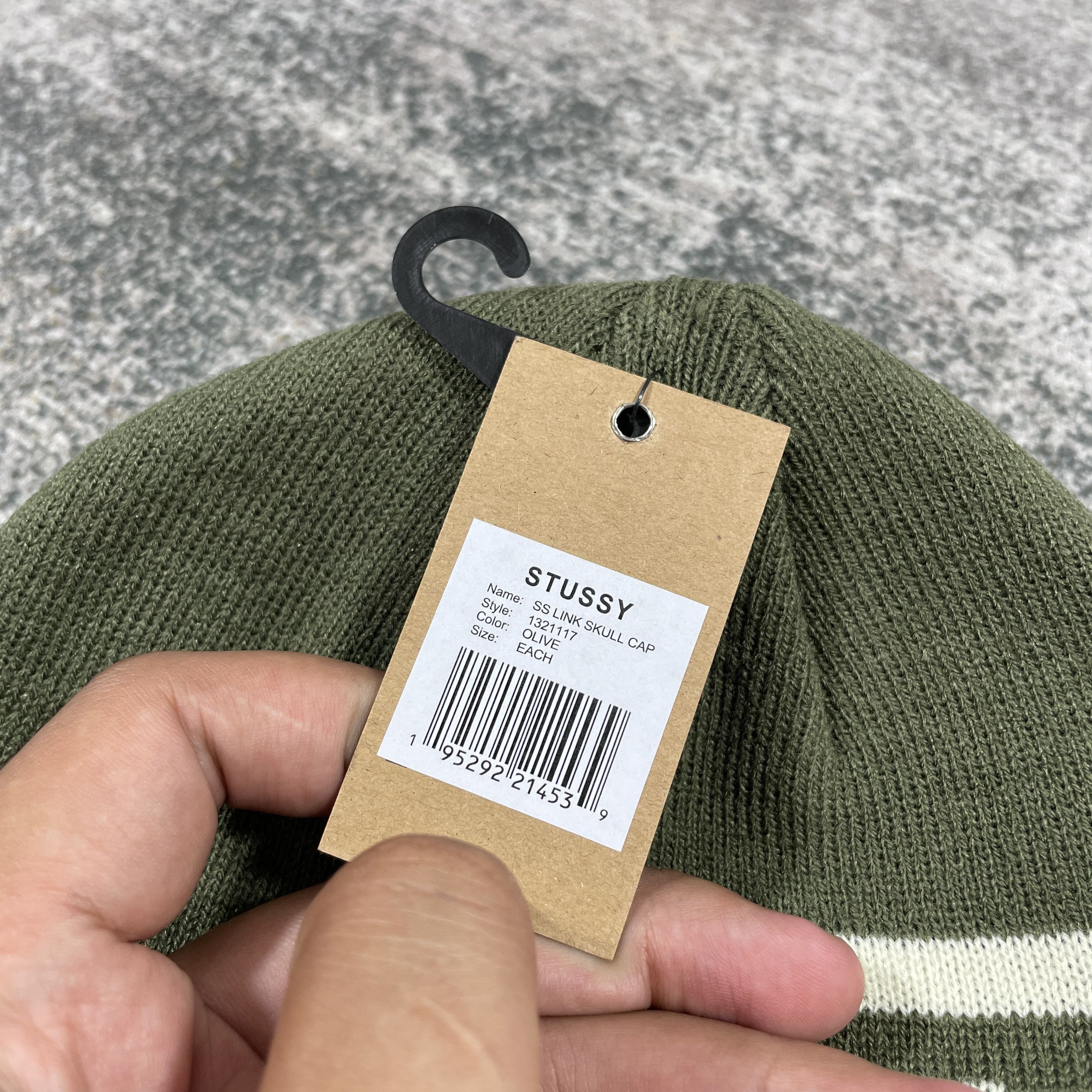 Stussy Stussy Big SS Link Skullcap Beanie - Olive Size ONE SIZE - 2 Thumbnail