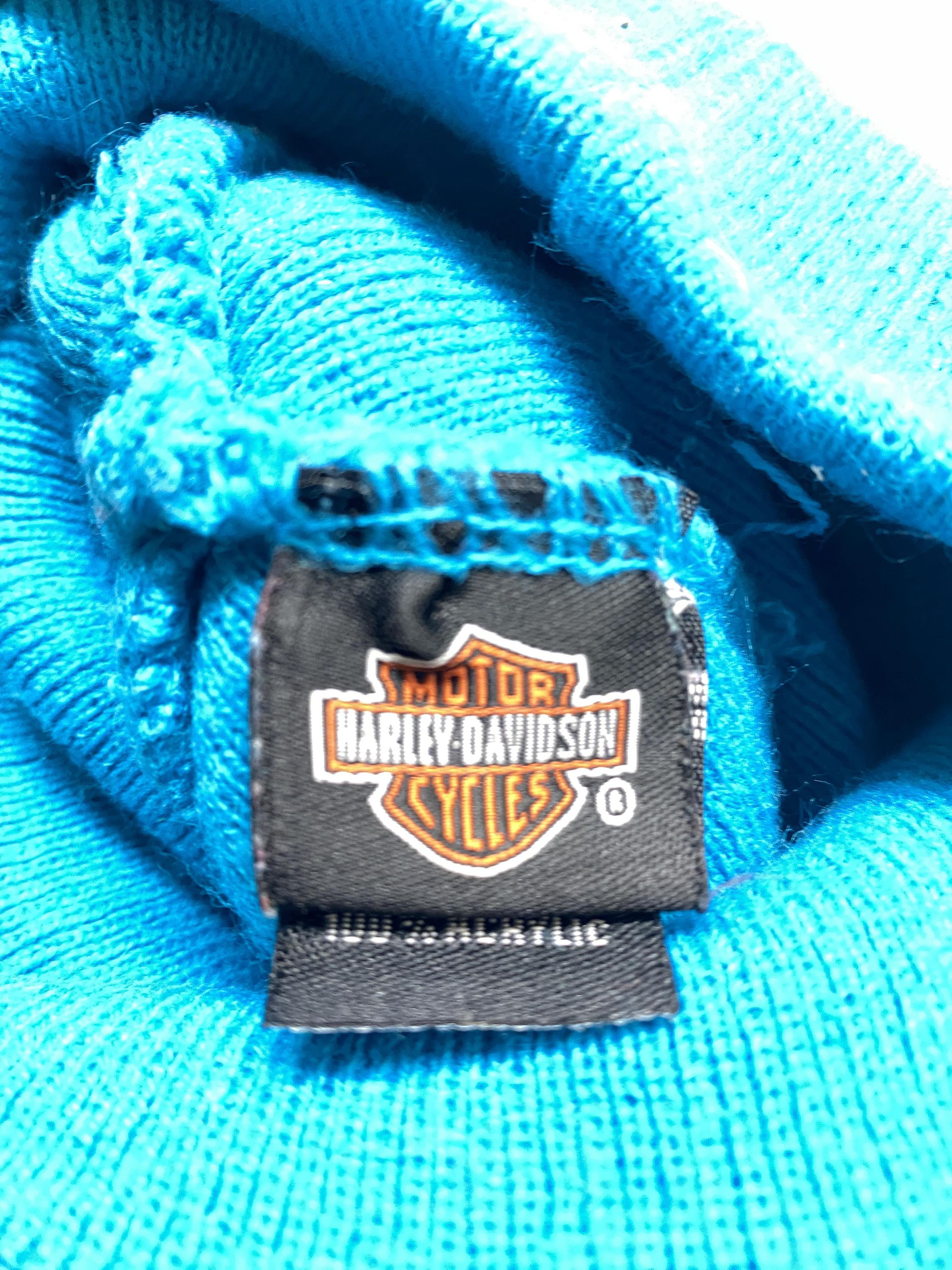 Harley Davidson × Vintage SMALL y2k 2000s Harley Davidson Flame Beanie Hat Size ONE SIZE - 3 Thumbnail