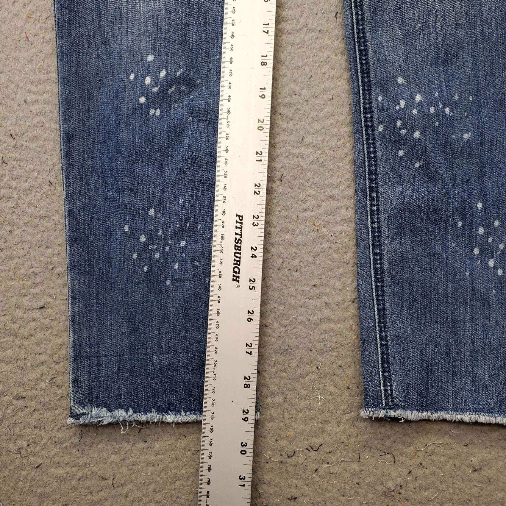 Vintage Seven7 Jeans Womens 10 Blue Denim Faded High Waisted Streetwear Grunge Raw Hem Jeans Women Size 10 Blue Size 32" / US 10 / IT 46 - 4 Thumbnail