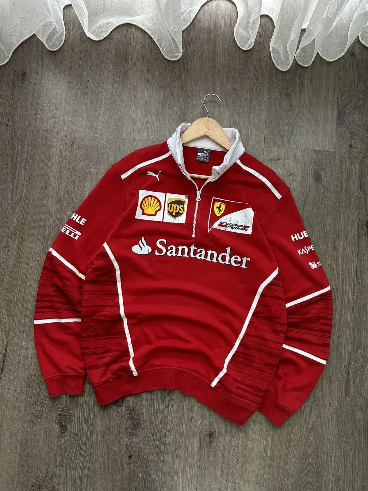 Ferrari × Vintage Vintage Ferrari Racing Rugby Sweatshirt Red Formula Uno Size US L / EU 52-54 / 3 - 5 Thumbnail