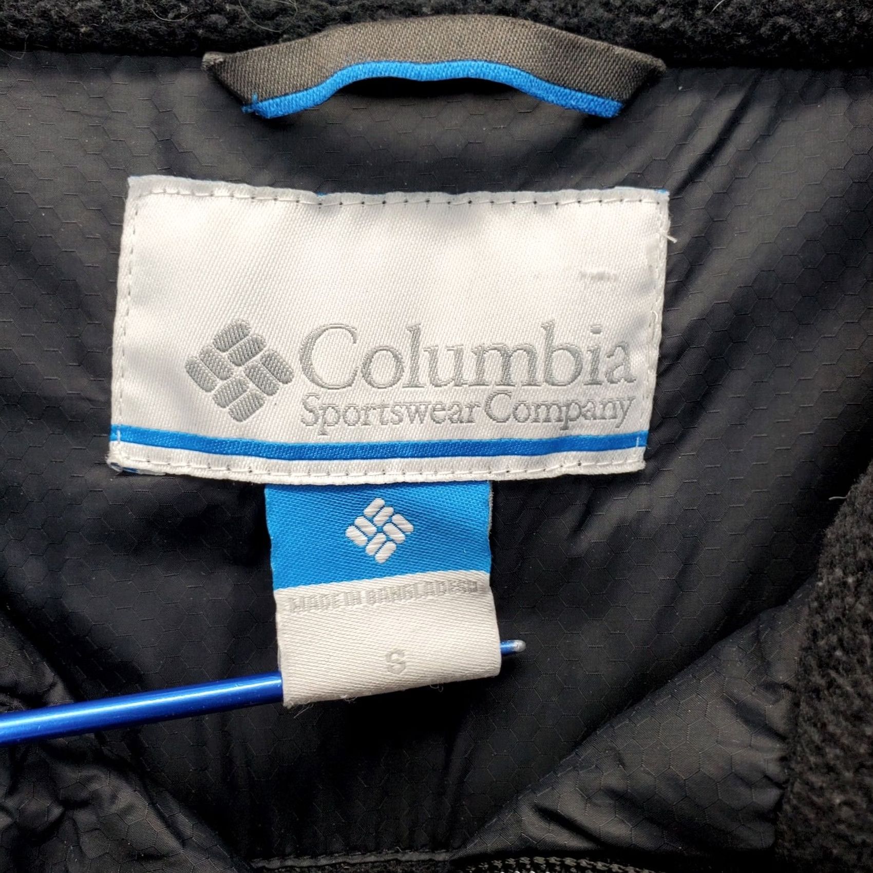 Vintage Columbia Windbreaker Jacket Mens Small Black Fleece Lined Adjustable Drawcord Hem Zip Full Zip Size US S / EU 44-46 / 1 - 5 Thumbnail