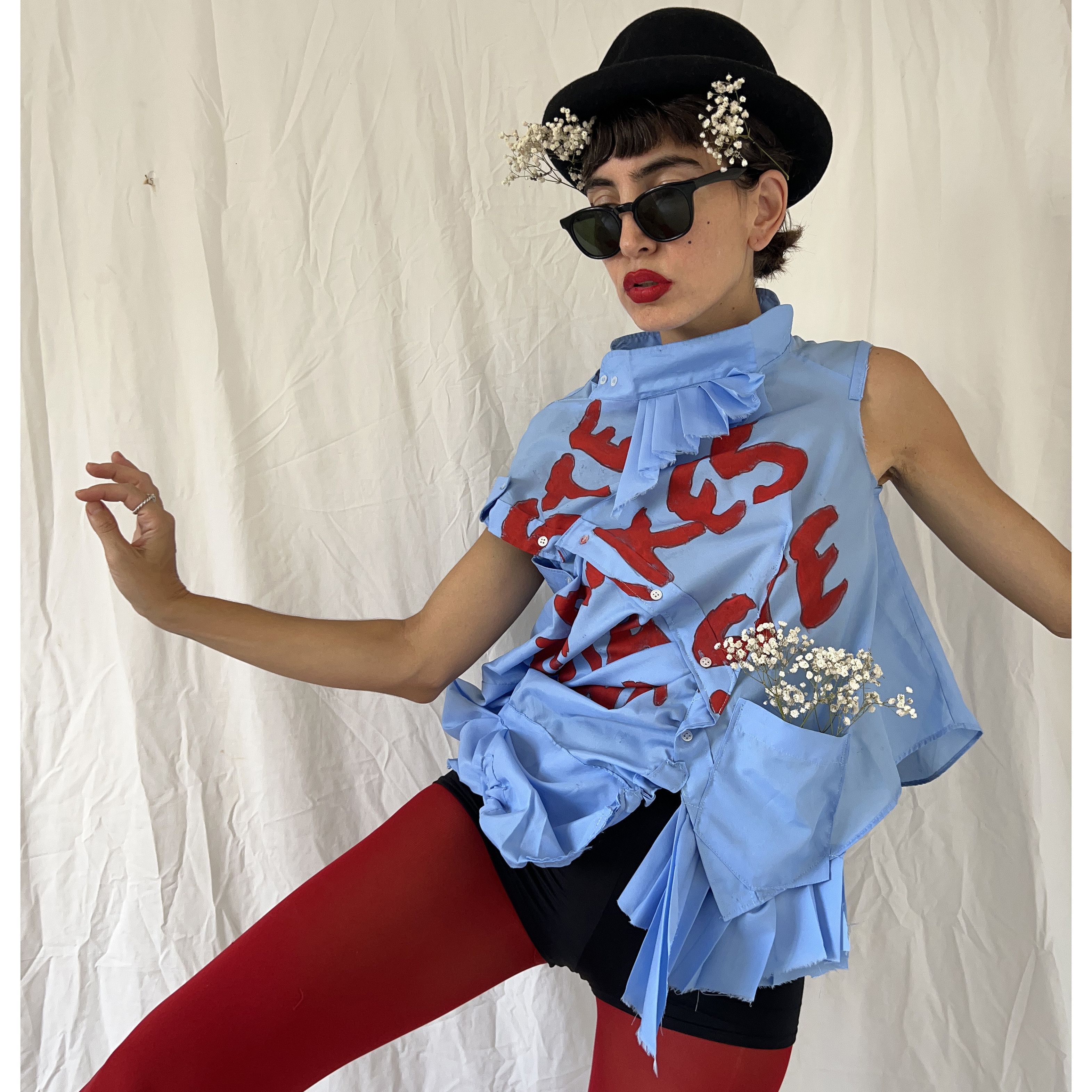 Custommade Deconstructed Avant Garde Shirt Zero Waste Fashion Size L / US 10 / IT 46 - 6 Thumbnail