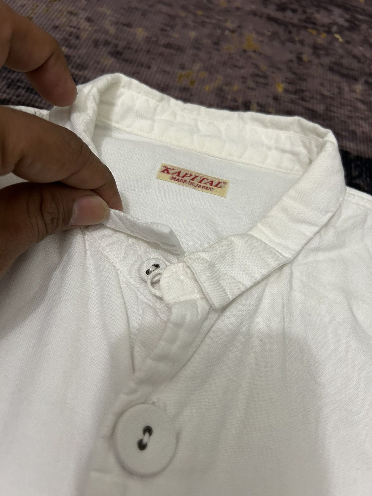Kapital Kapital Long Sleeve Big Button White Shirt Size US M / EU 48-50 / 2 - 9 Thumbnail