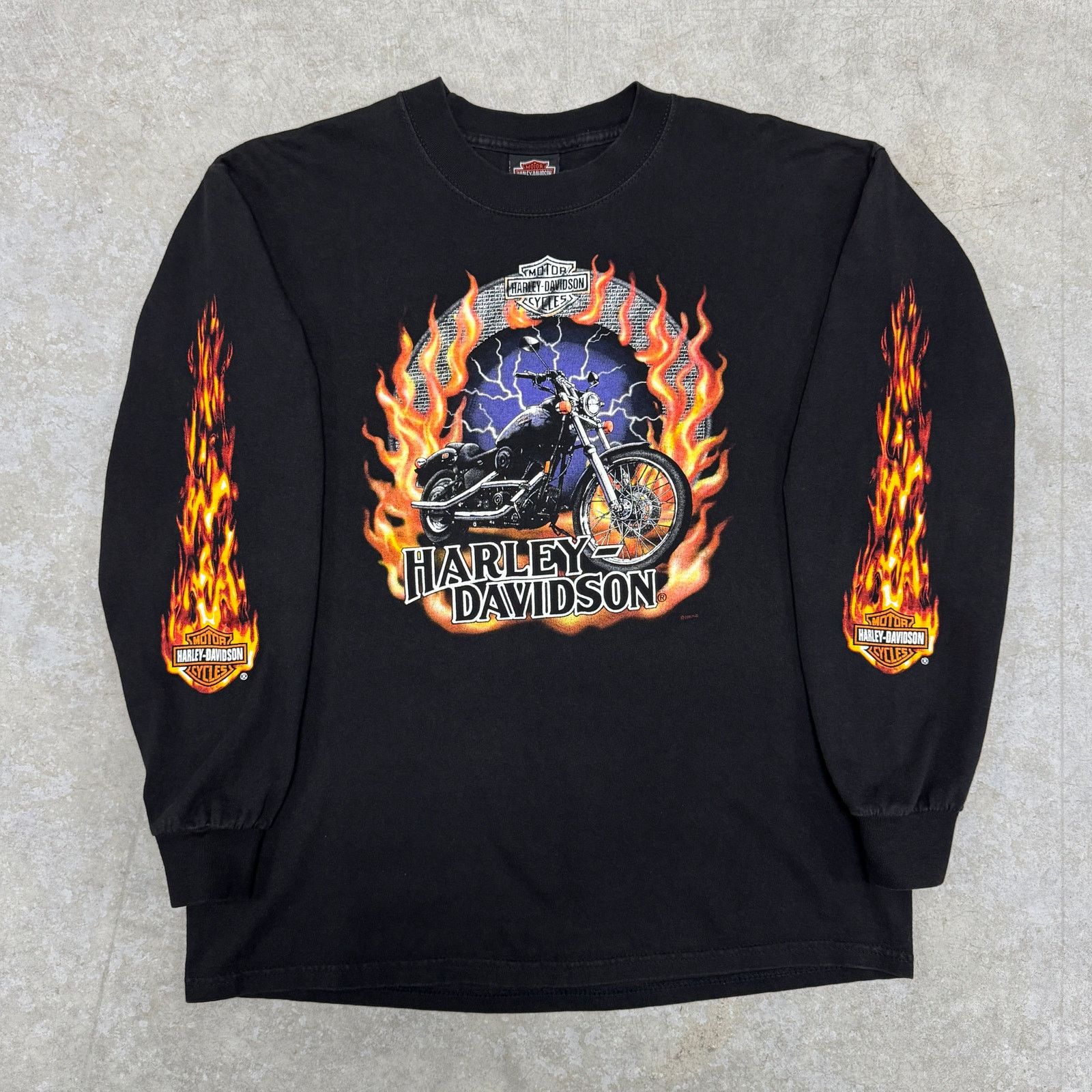 Harley Davidson Vintage Harley Davidson Flame Longsleeve Size US L / EU 52-54 / 3 - 1 Thumbnail
