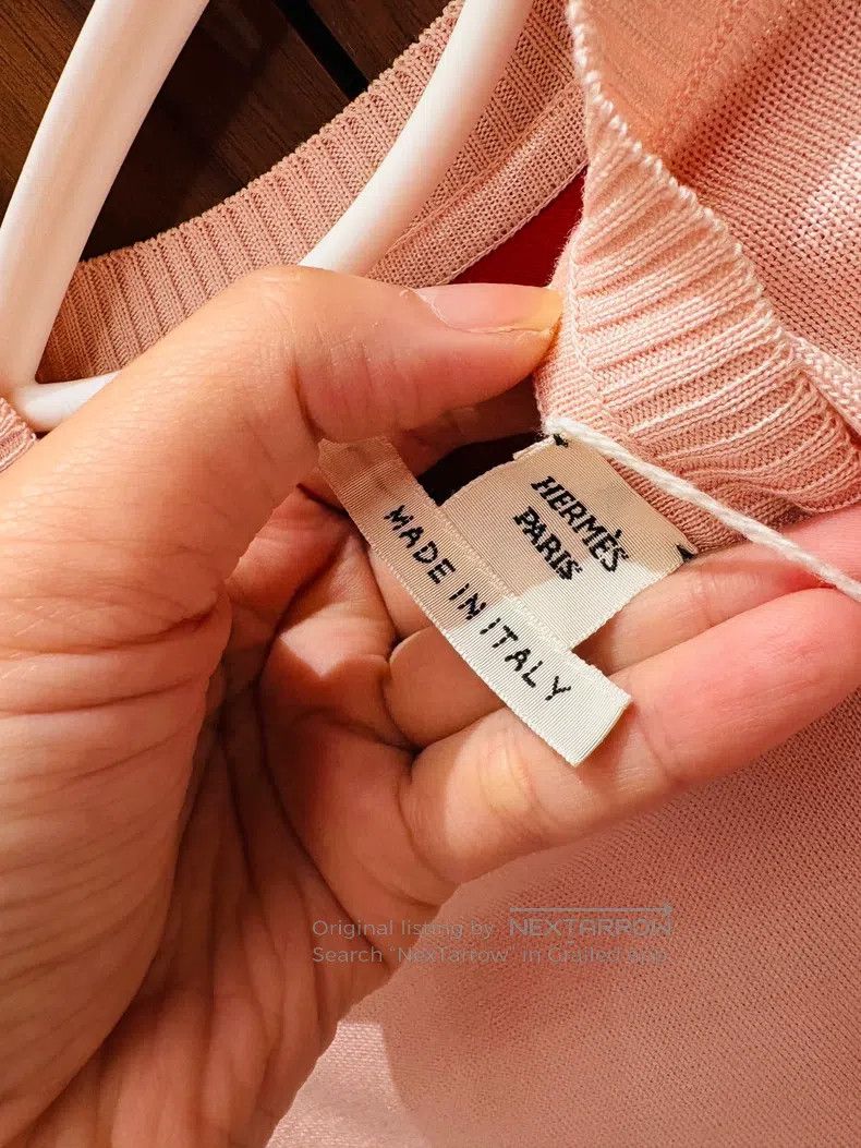 Hermes Hermes Short-sleeve top pure cotton silk Size XS / US 0-2 / IT 36-38 - 3 Thumbnail