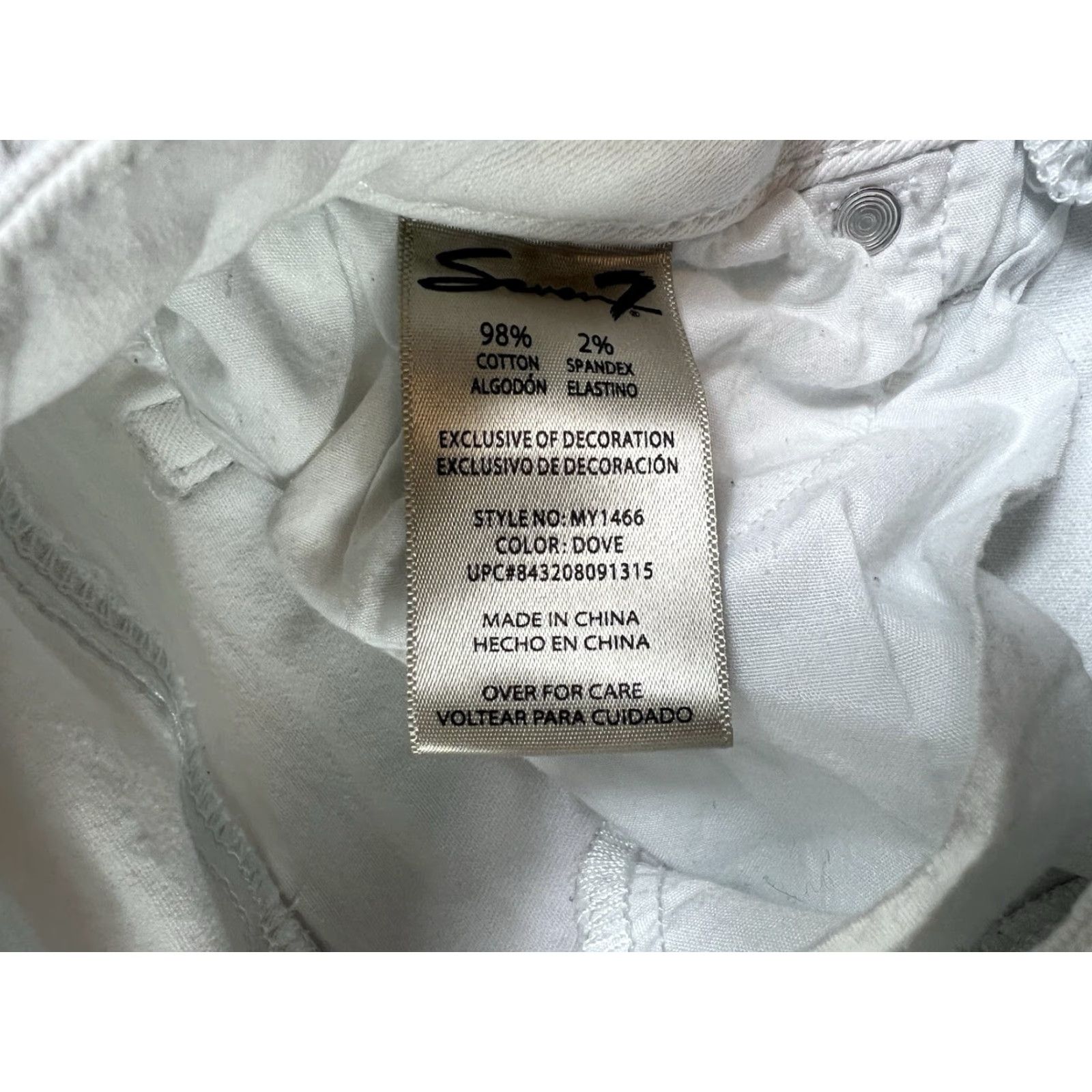 Vintage Seven7 White Dove Ankle Cropped Jeans Size 4 Slim Women Size 27" / US 4 / IT 40 - 3 Thumbnail