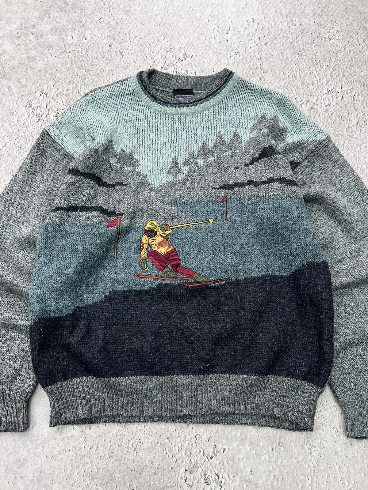 Japanese Brand × Tripp NYC Subscribe vintage Y2K faded SKI Printed Knitted Sweater Size US S / EU 44-46 / 1 - 3 Thumbnail