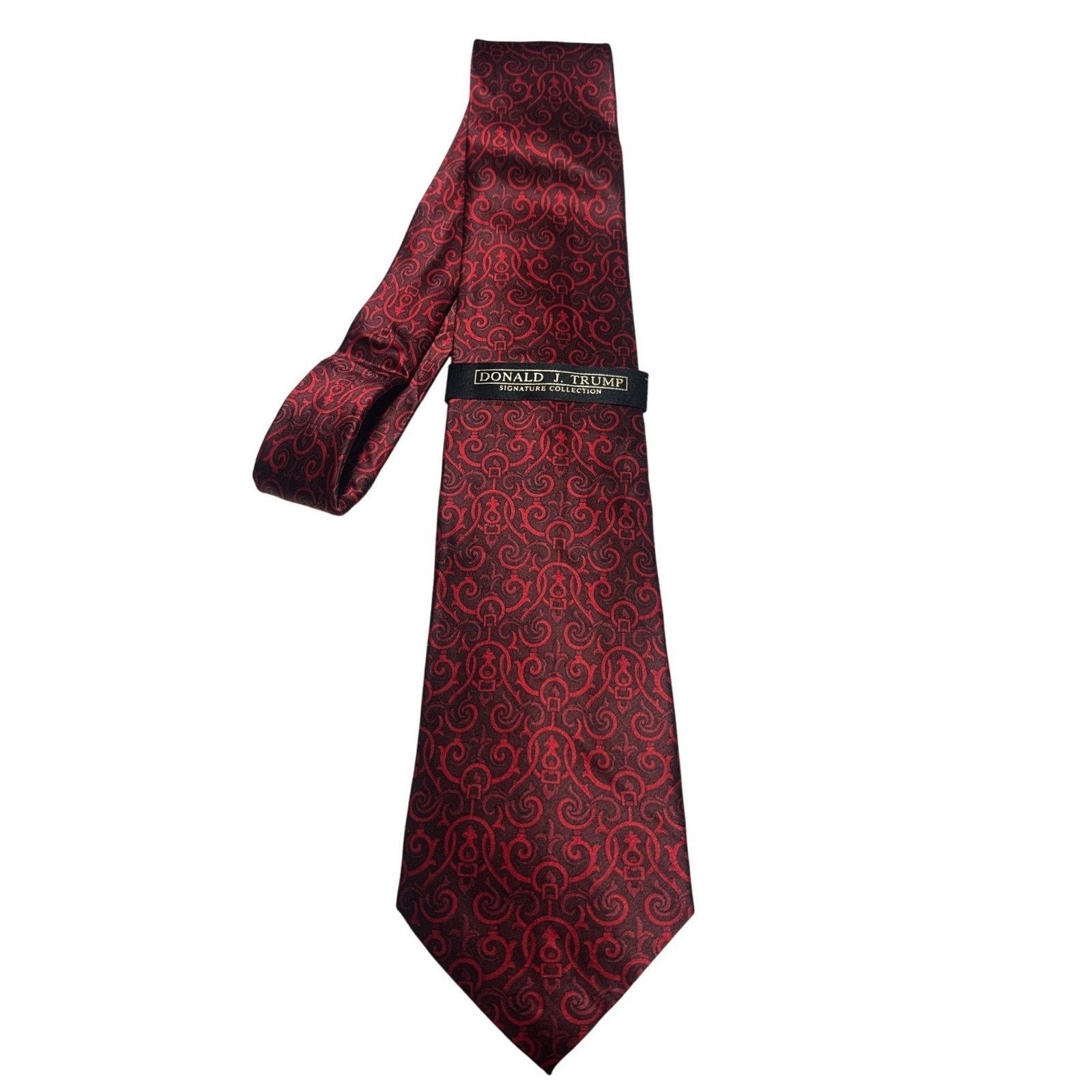 Donald Trump Donald Trump Signature Collection Red Silk Necktie Mens Tie Size ONE SIZE - 1 Thumbnail