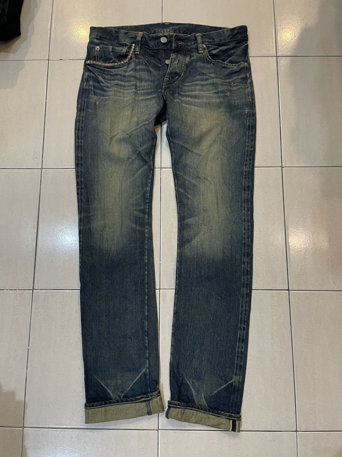 HYSTERIC GLAMOUR STUDDED JEANS DENIM SELVEDGE