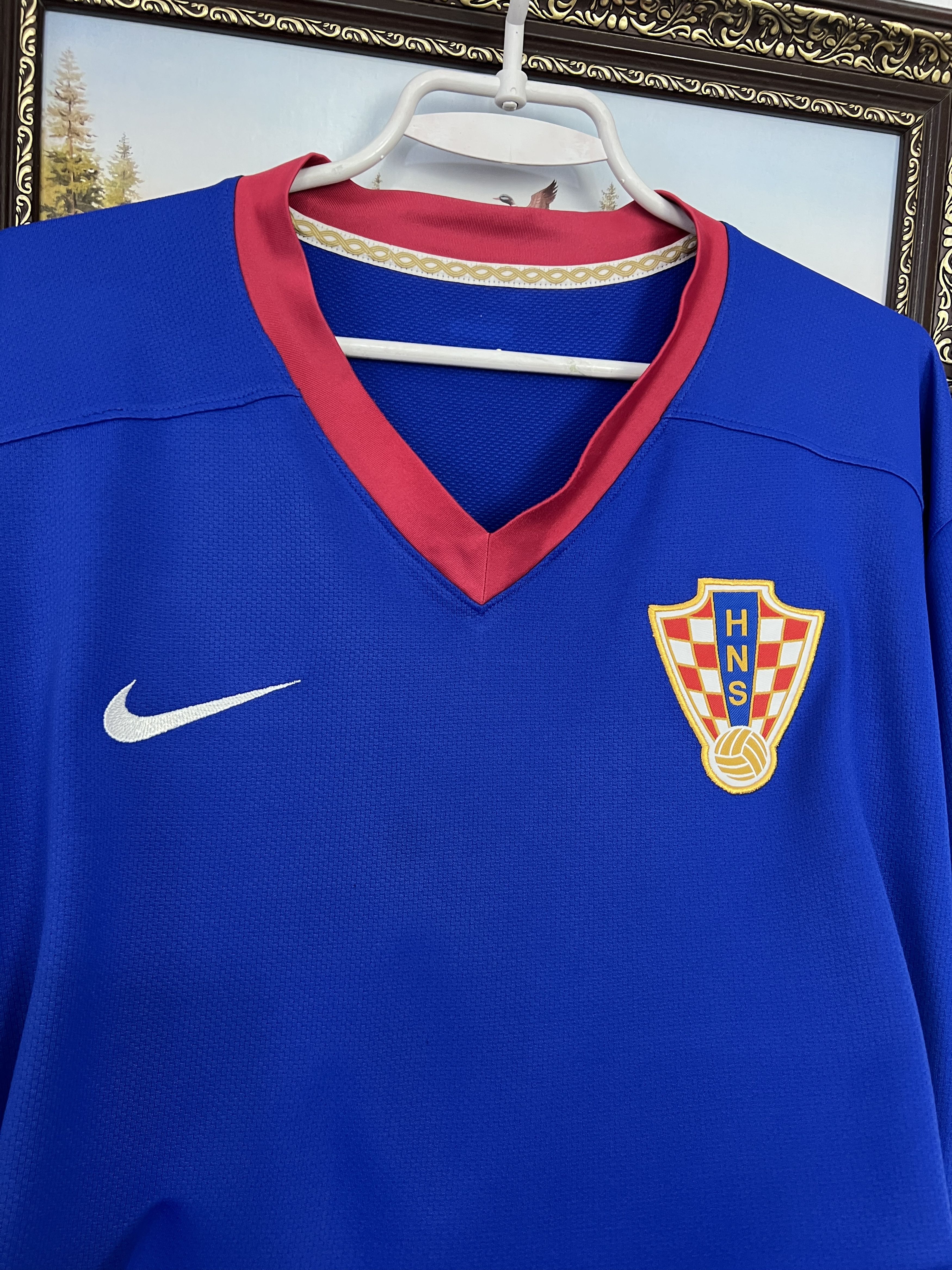 Nike Croatia Away football shirt 2007 Soccer Nike Jersey Trikot Size US XXL / EU 58 / 5 - 3 Thumbnail