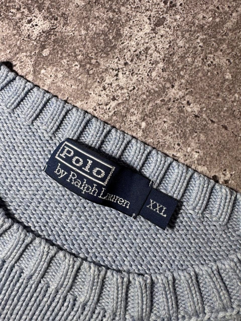 Polo Ralph Lauren Vintage Polo Ralph Lauren Knitted Blue Sweater Cotton Rare Size US XXL / EU 58 / 5 - 6 Thumbnail