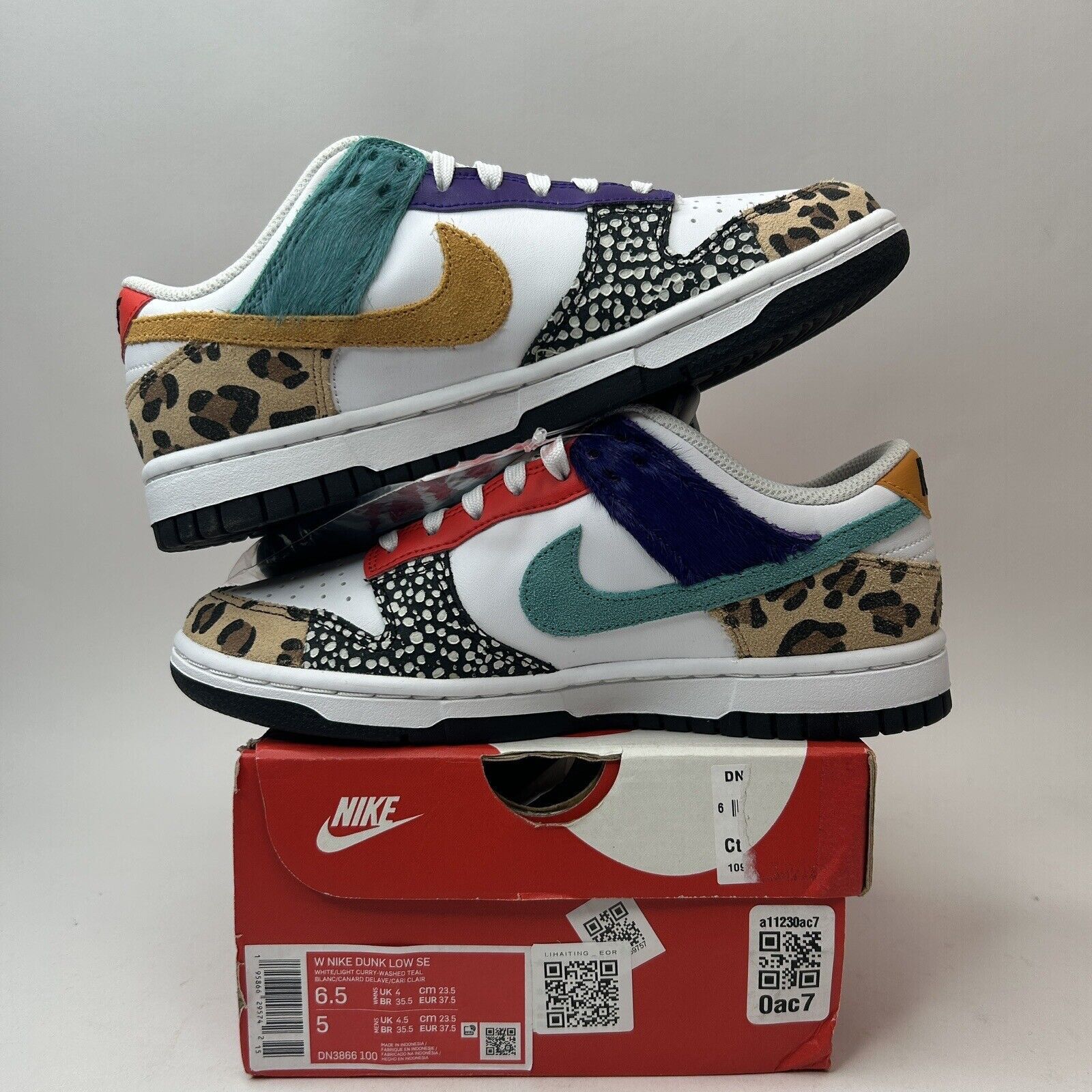 Nike Nike Dunk Low SE WMNS “Safari Animal Patchwork” 2023 Size US 6.5 / IT 36.5 - 3 Thumbnail