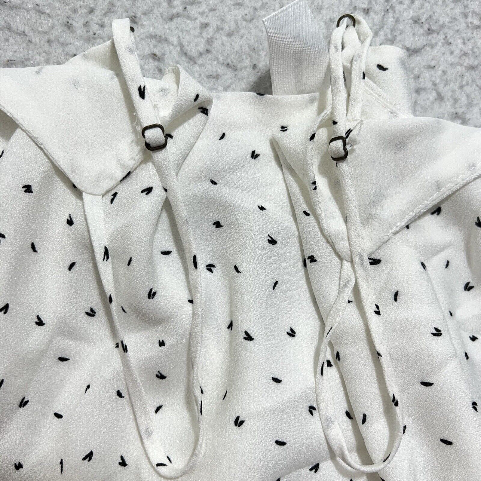 Nordstrom Abound Ivory Abstract V-Neck Swing Camisole Tank Top Size XL / US 12-14 / IT 48-50 - 11 Thumbnail