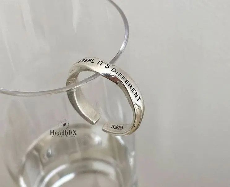 Jewelry Retro Trendy Letters Adjustable Ring Size ONE SIZE - 1 Thumbnail