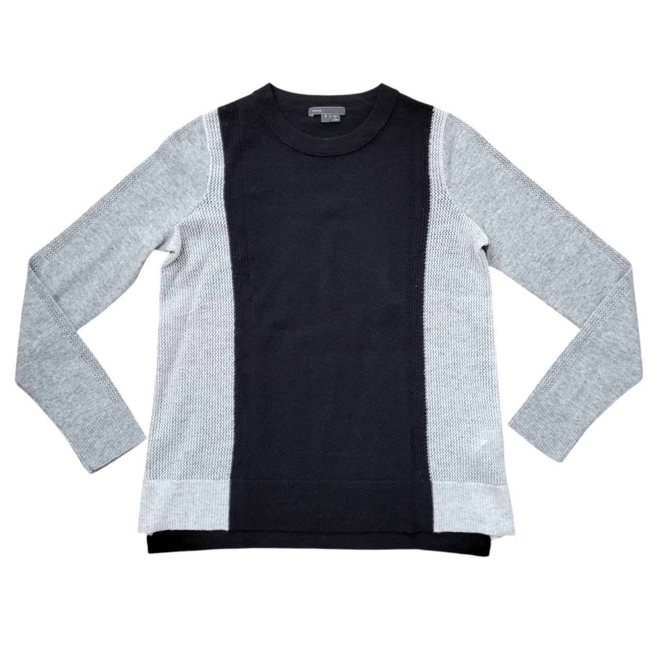 Vince Vince Black/Gray Cashmere Sweater | Size S Size S / US 4 / IT 40 - 1 Thumbnail
