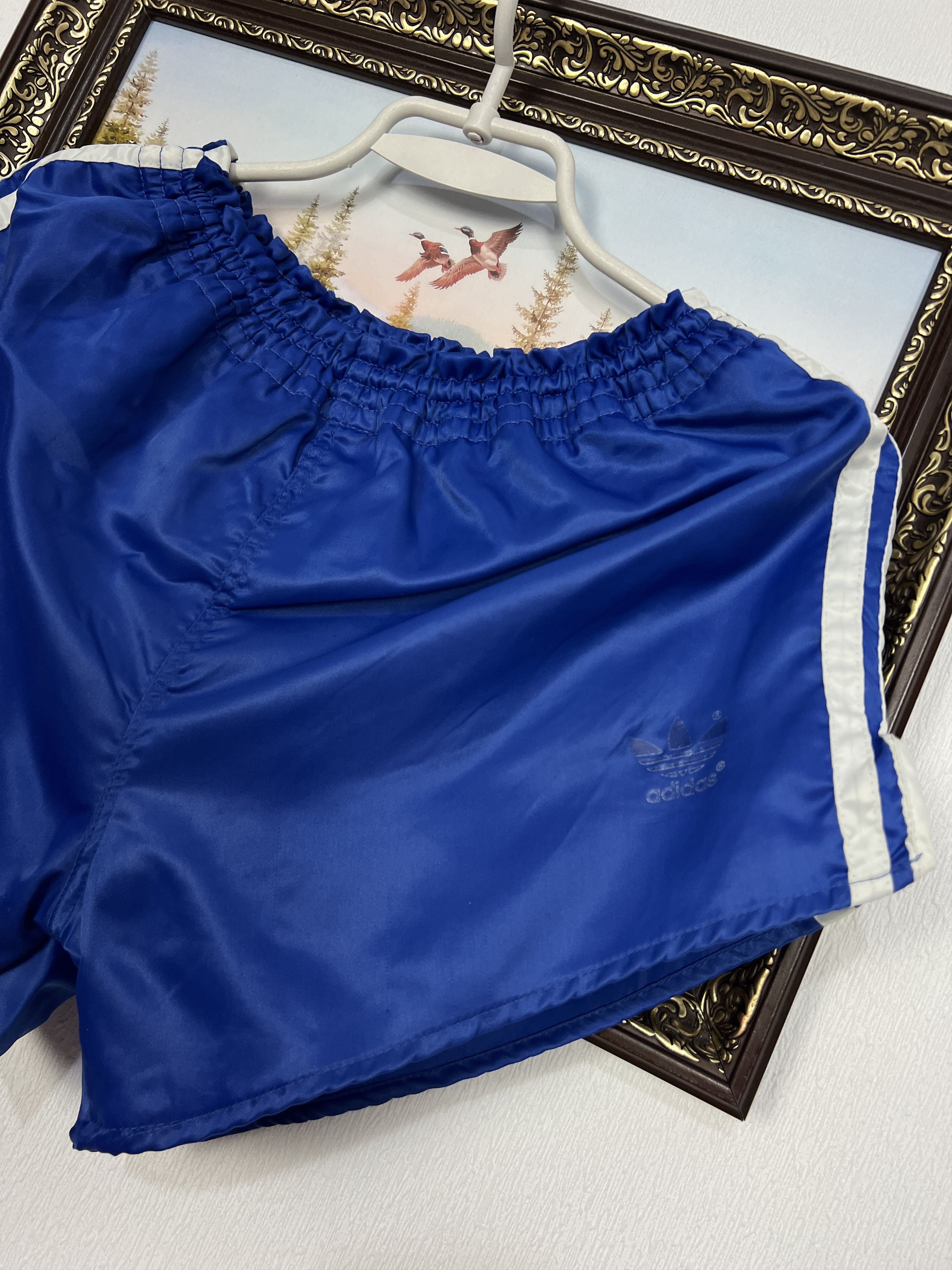 Adidas Vintage 90's Nylon Run Athletic Shorts Sport Hype Rare Size US 34 / EU 50 - 2 Thumbnail