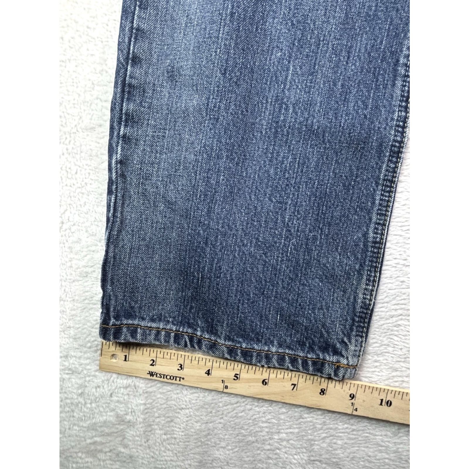 Ariat Ariat Jeans Men's Relaxed Boot Cut M4 Blue Distressed Denim Size 36x32 Med Wash Jeans Size US 36 / EU 52 - 5 Thumbnail
