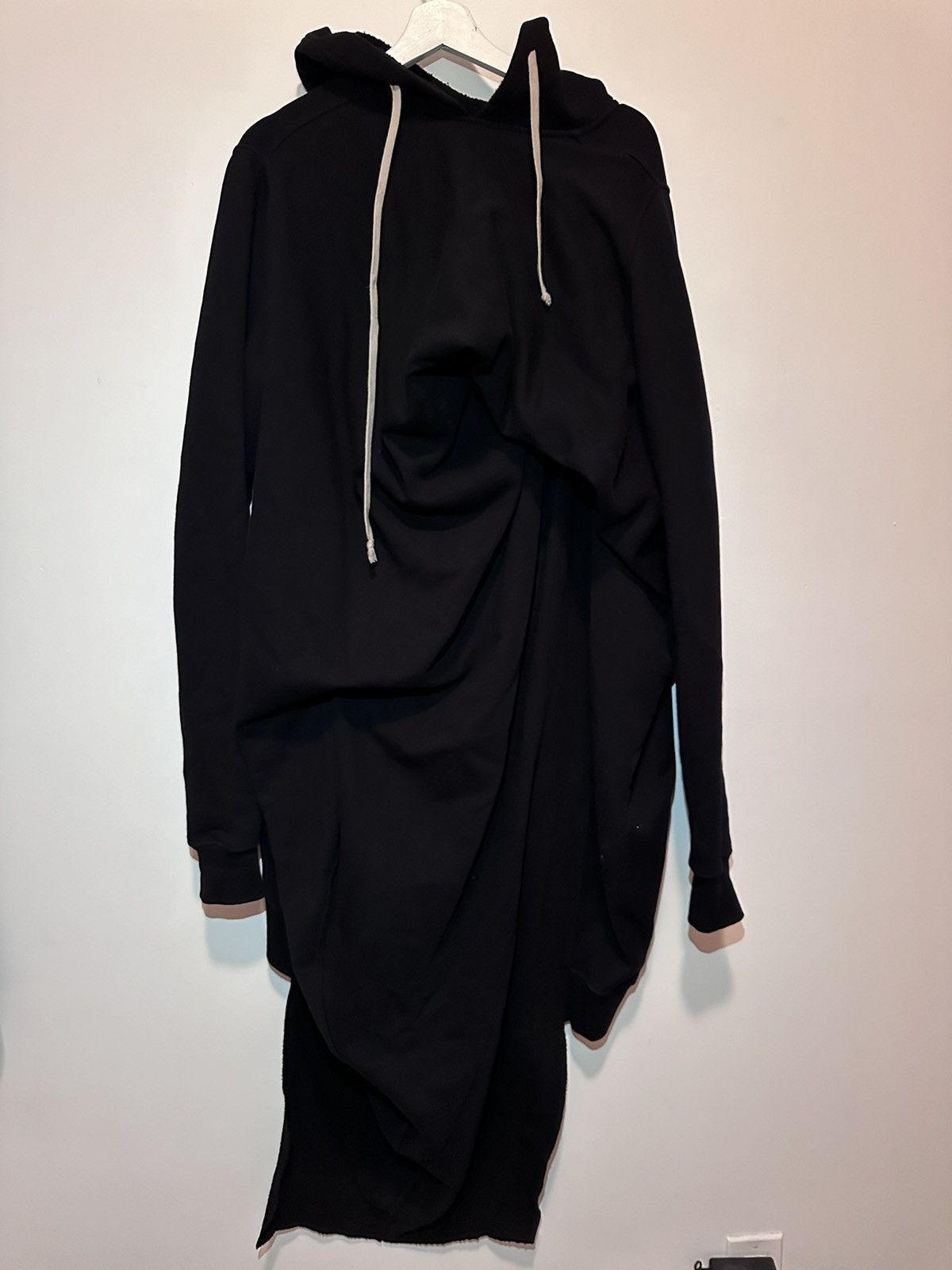 image of Rick Owens Black Mastadon Hoodie, Men's (Size Small)