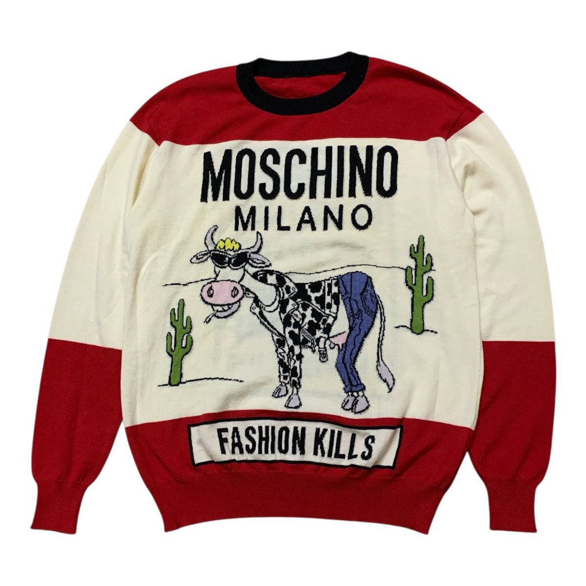 Moschino Moschino ‘Fashion Kills’ Sweatshirt Knit Size US M / EU 48-50 / 2 - 1 Thumbnail