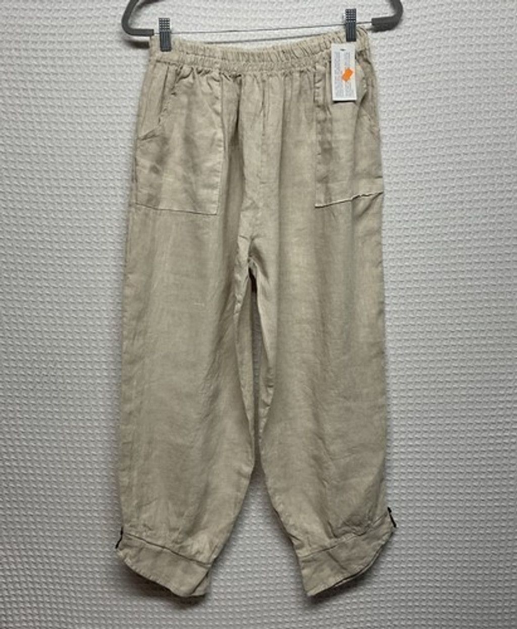 Other NWT 100% Lino Lagenlook Balloon Barrel Harem Pants Women M-L Size 29" - 1 Thumbnail
