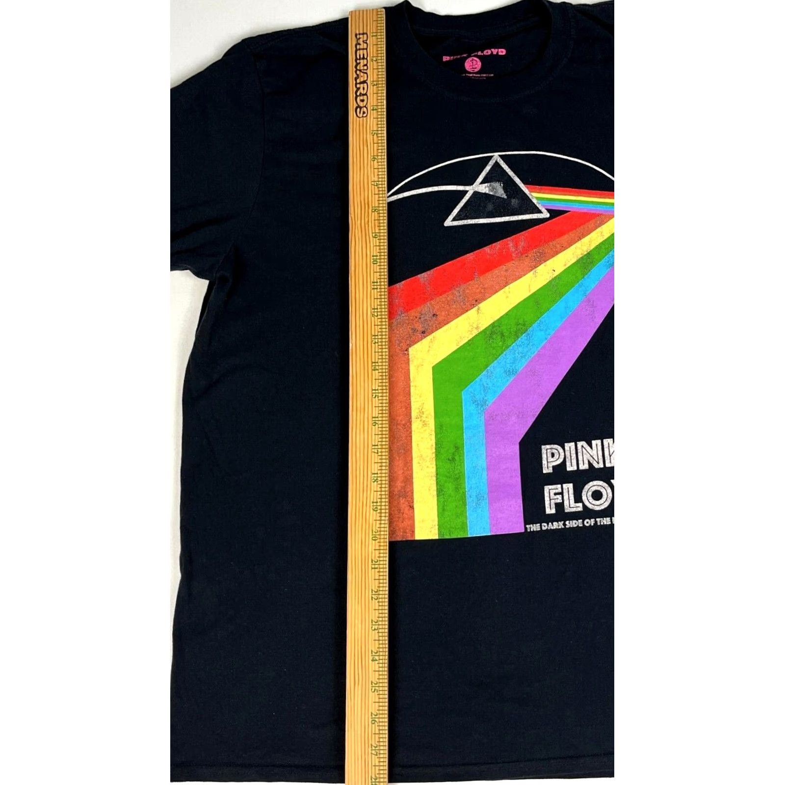 Vintage Pink Floyd T-Shirt The Dark Side of the Moon Tour 1972 XL Black Crew Neck Short Sleeve 100% Cotton Men Made in UK Size US XL / EU 56 / 4 - 7 Thumbnail