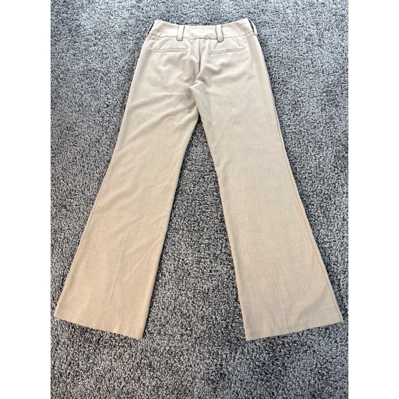 Vintage VINTAGE TBA Pixie Trouser Pants Womens 28x31 Wide Leg Low Rise Beige Dress Pants Y2K Bratz Flare 90s Med Womens Size 28" / US 6 / IT 42 - 7 Thumbnail