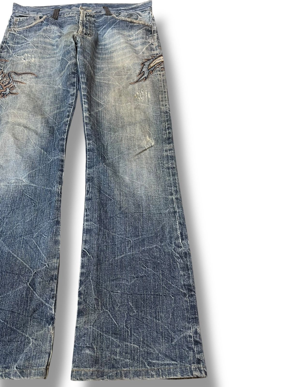 Japanese Brand Vintage Japanese Brand Embroidery Whiskers Denim Size US 34 / EU 50 - 4 Thumbnail