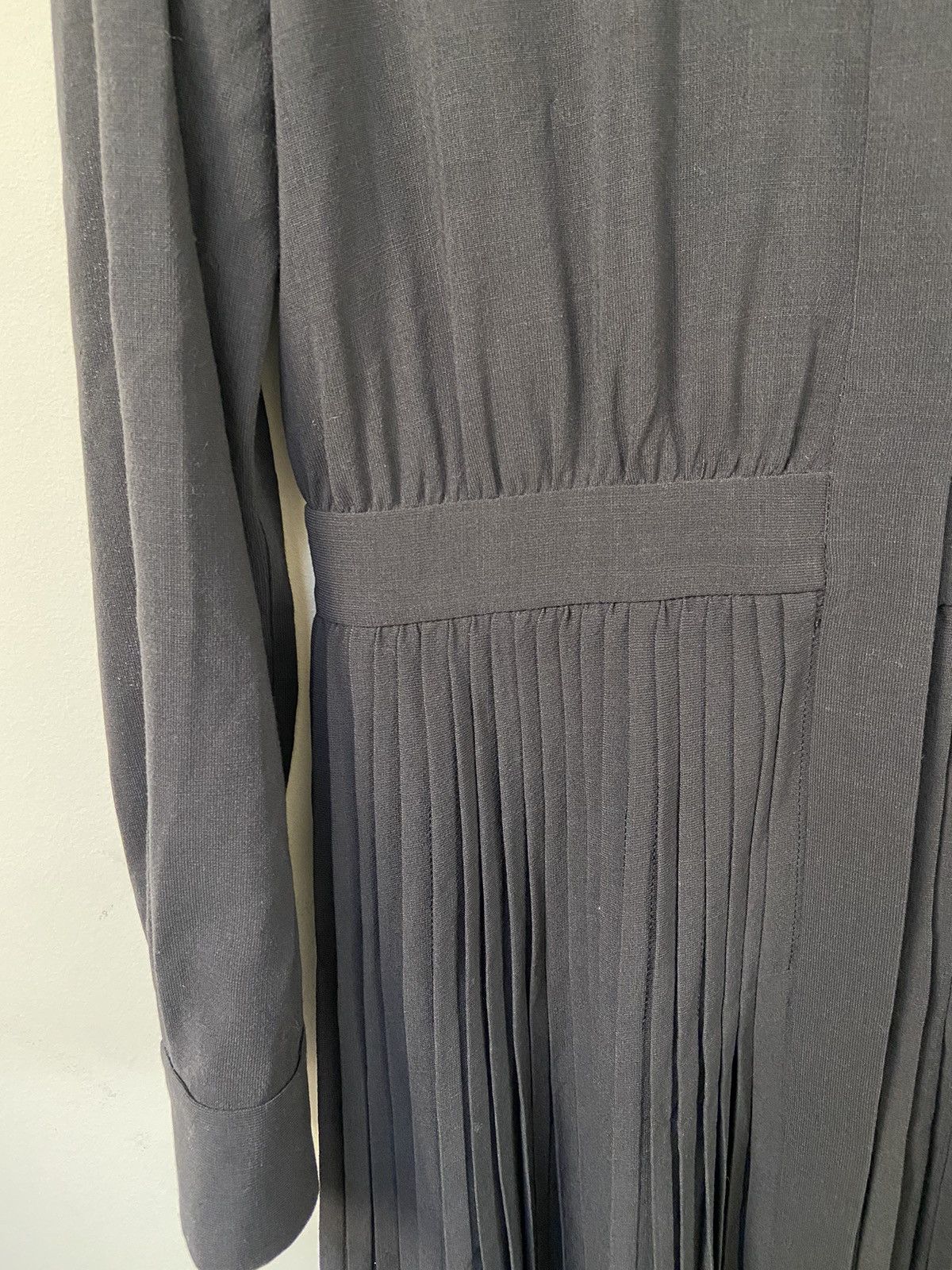 Loro Piana Loro Piana Black Woolen Pleated Dress Size XS / US 0-2 / IT 36-38 - 3 Thumbnail