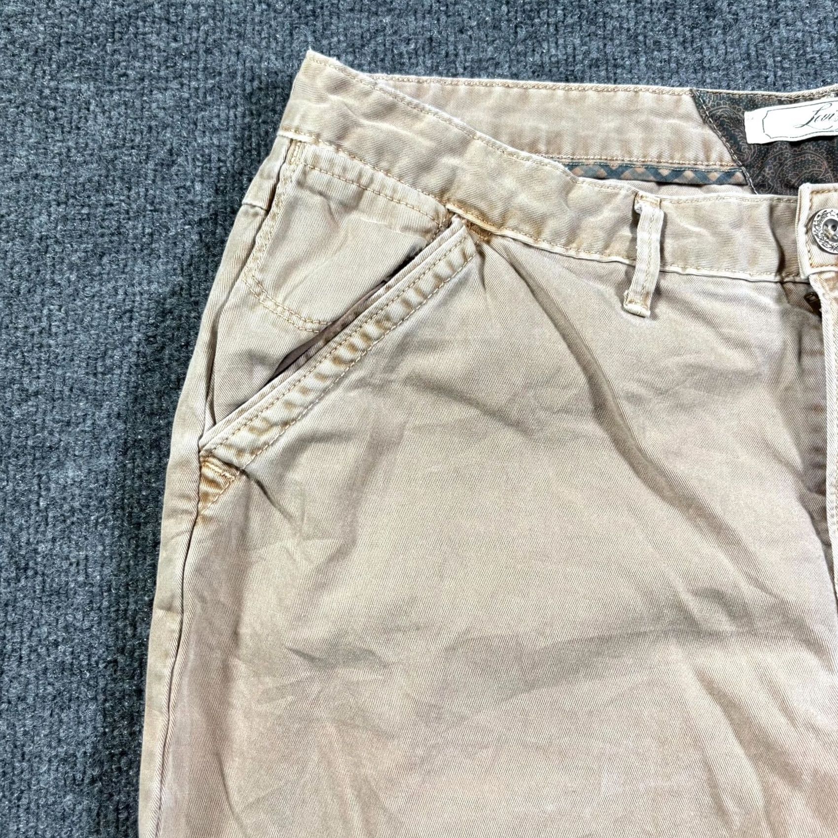 Levi's VINTAGE Levi's Chino Pant Women's 12 Beige Cotton Casual Office Preppy 90s Retro Womens Size 34" / US 12 / IT 48 - 3 Thumbnail