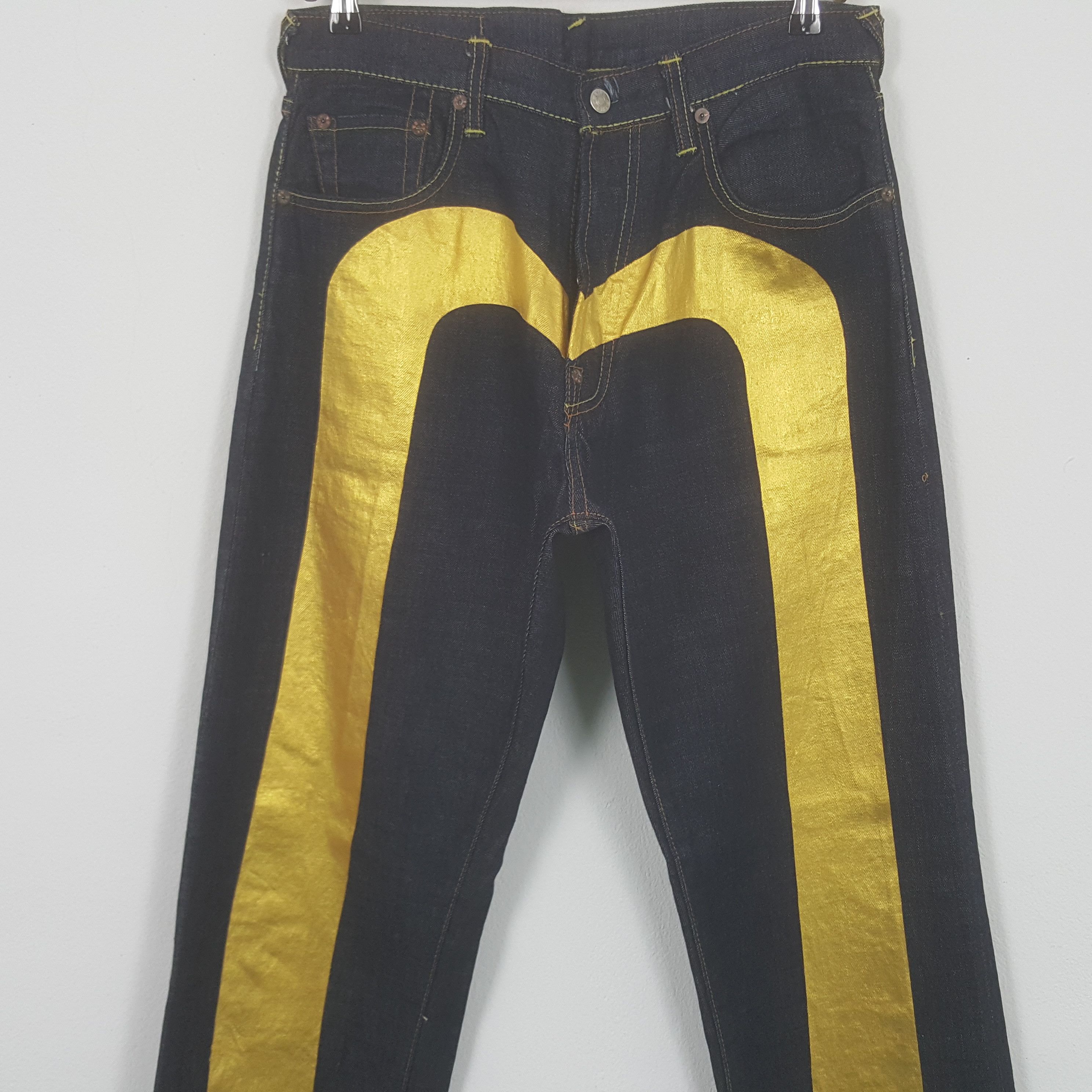 Evisu × Vintage Vintage Evisu Japan Custom Daicock Art Denim Jeans Size US 31 - 2 Thumbnail