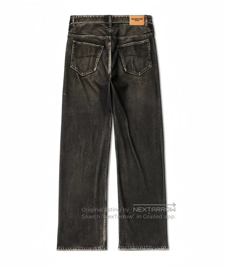 Balenciaga size M Printed Denim Pants