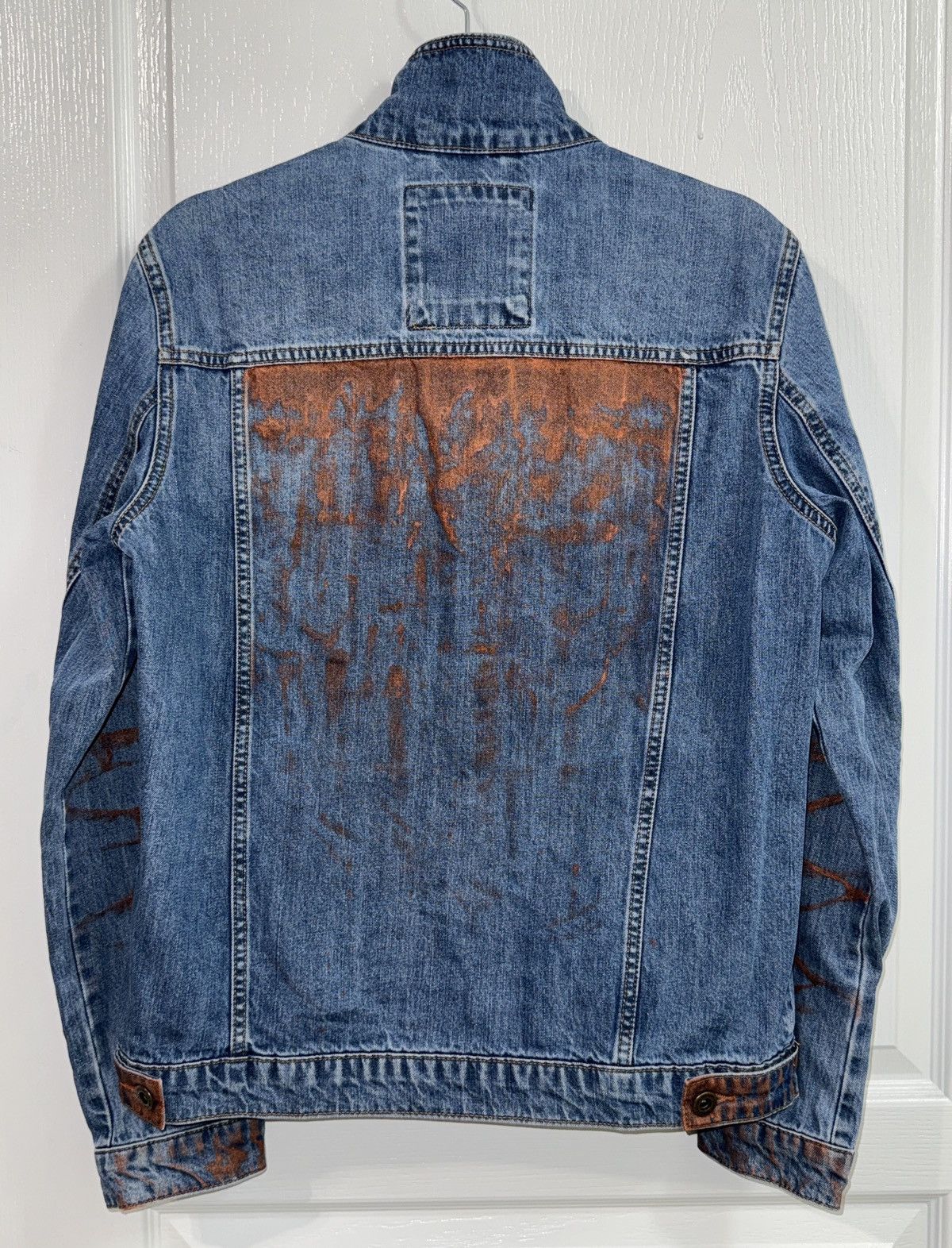 Other Handmade Copper Rust Distressed Denim Jacket Size US S / EU 44-46 / 1 - 5 Thumbnail