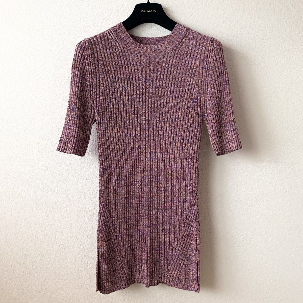 Zimmermann Zimmermann pink multi rainbow knit top split hem Size S / US 4 / IT 40 - 1 Thumbnail