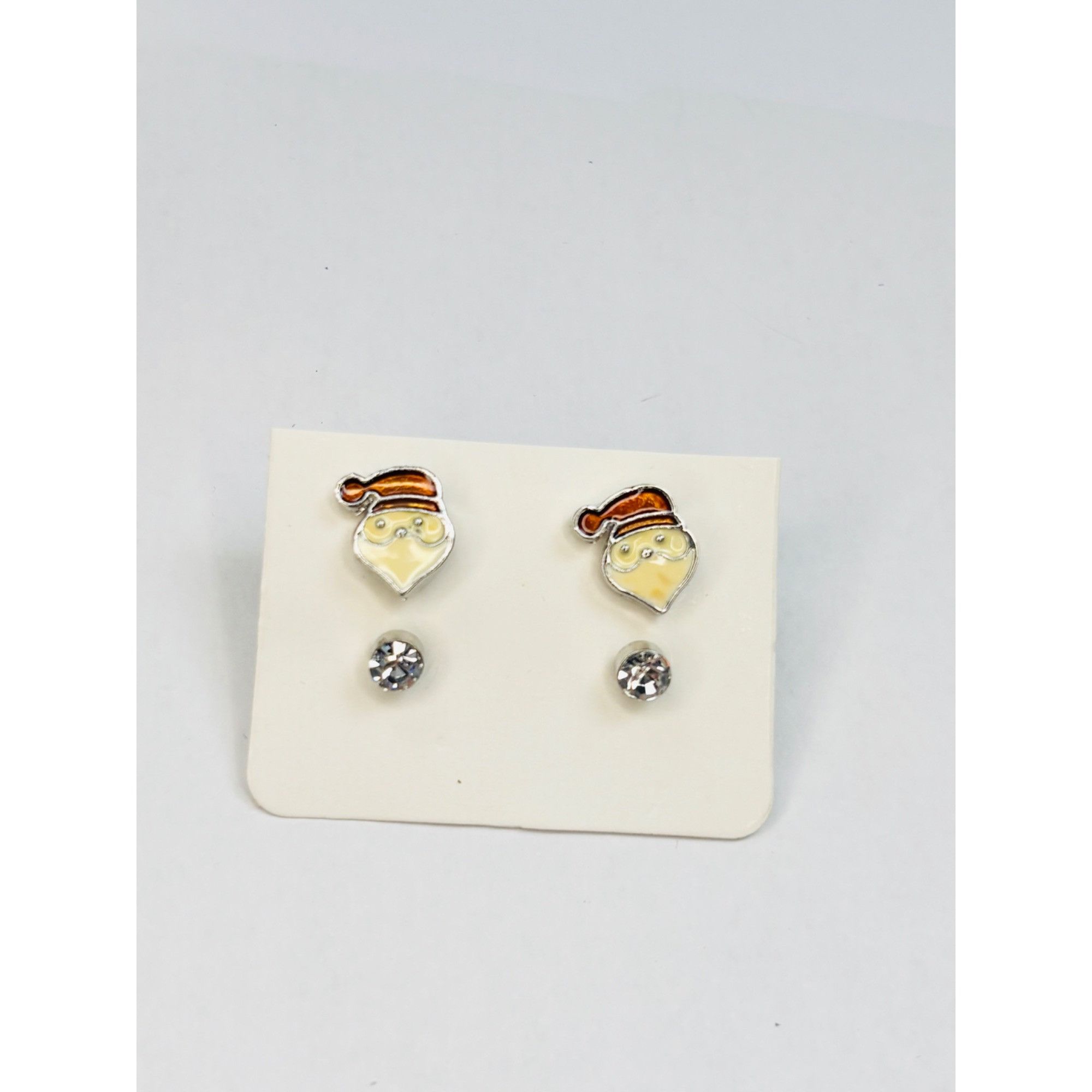 Other Santa Hat & Crystal Rhinestone Stud Earrings Size ONE SIZE - 1 Thumbnail