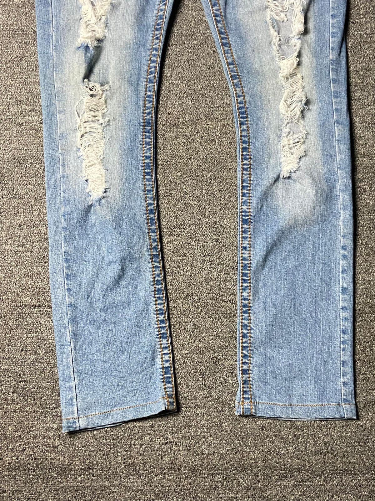 Japanese Brand JCJQ Brand Distressed Denim Ripped Jeans (162) Size 30" / US 8 / IT 44 - 8 Thumbnail