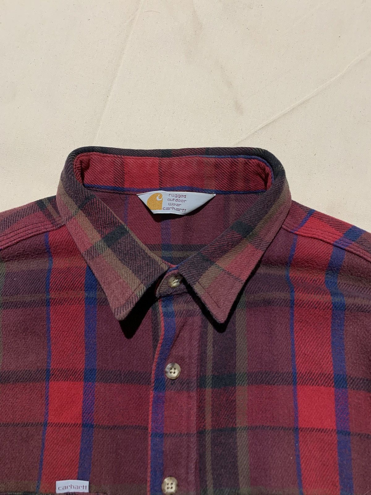 Carhartt Vintage Carhartt Workwear Plaid Flannel Workshirt Size US XL / EU 56 / 4 - 7 Thumbnail