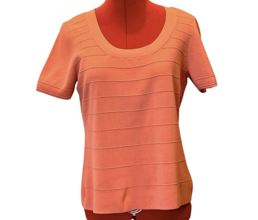 Other Cable & Gauge Coral Short Sleeve Sweater Size XL Lightweight Size XL / US 12-14 / IT 48-50 - 1 Thumbnail