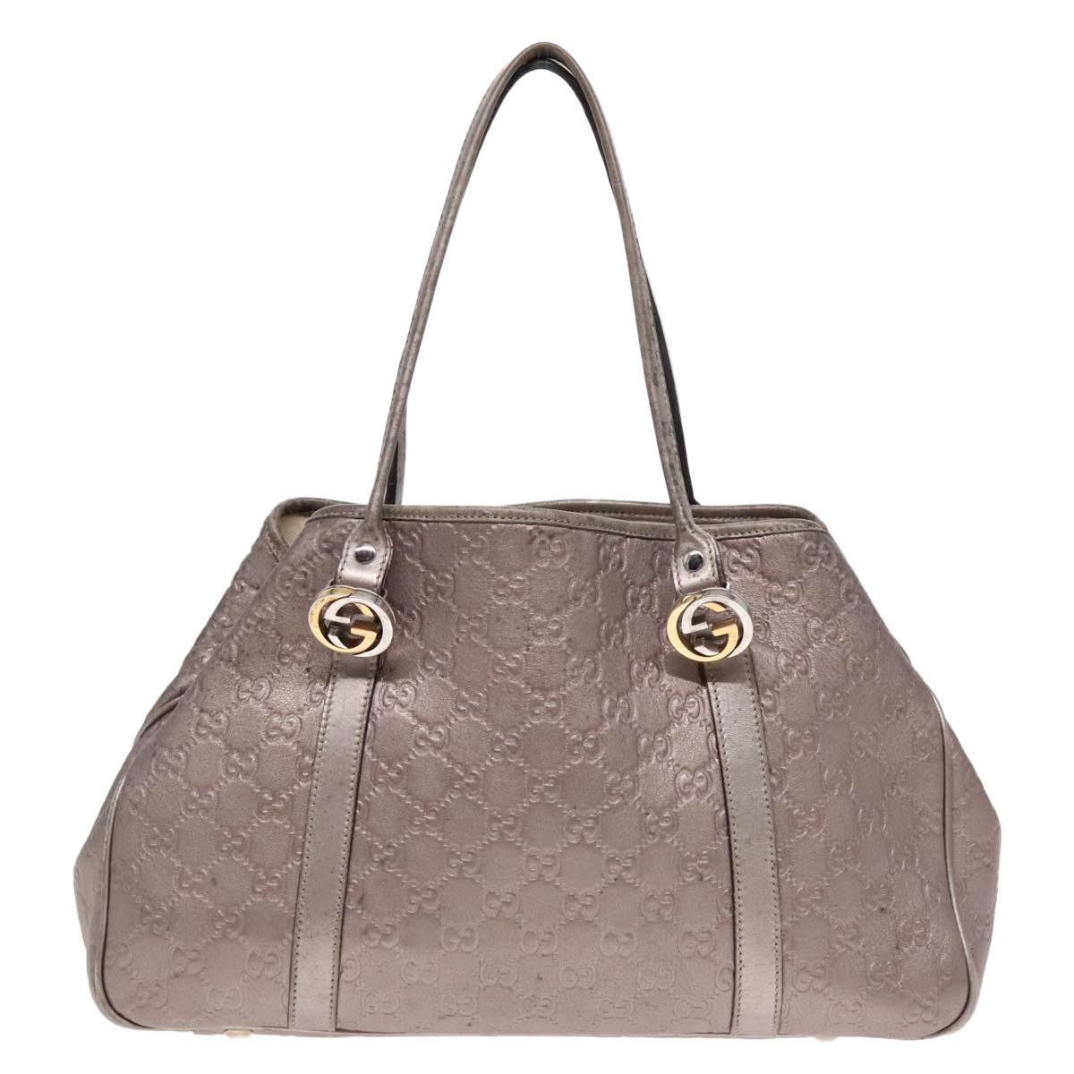 Gucci ssima Silver Leather Tote Bag (Pre-Owned) Size ONE SIZE - 1 Thumbnail