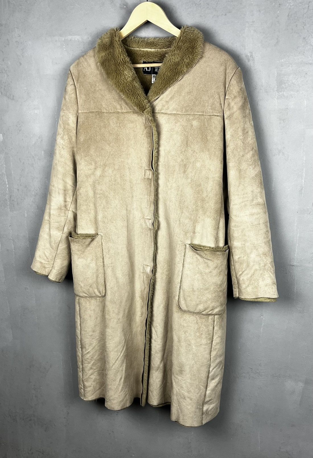 Giorgio Armani Armani cost shearling jacket vintage 90s huster glamour Size XL / US 12-14 / IT 48-50 - 1 Thumbnail