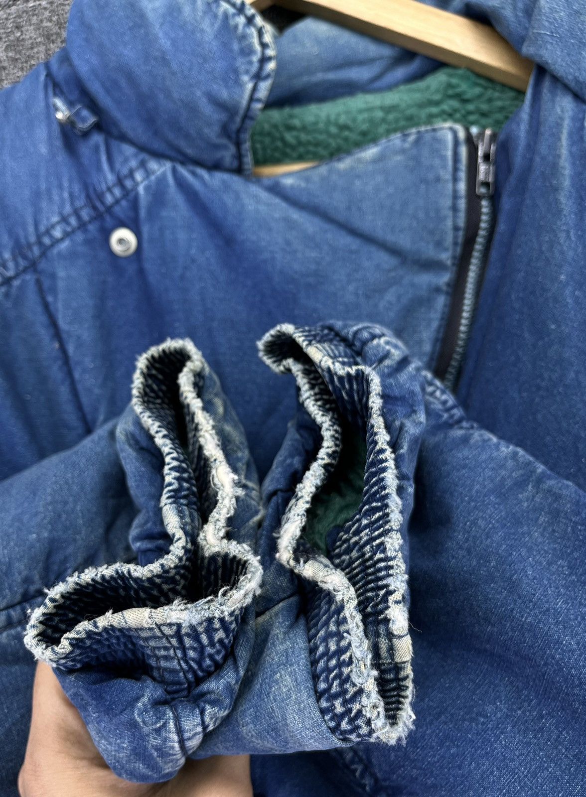 Marithe + Francois Girbaud Vintage Marithe Francois Girbaud Closed Sherpa Denim Jacket Size US L / EU 52-54 / 3 - 11 Thumbnail