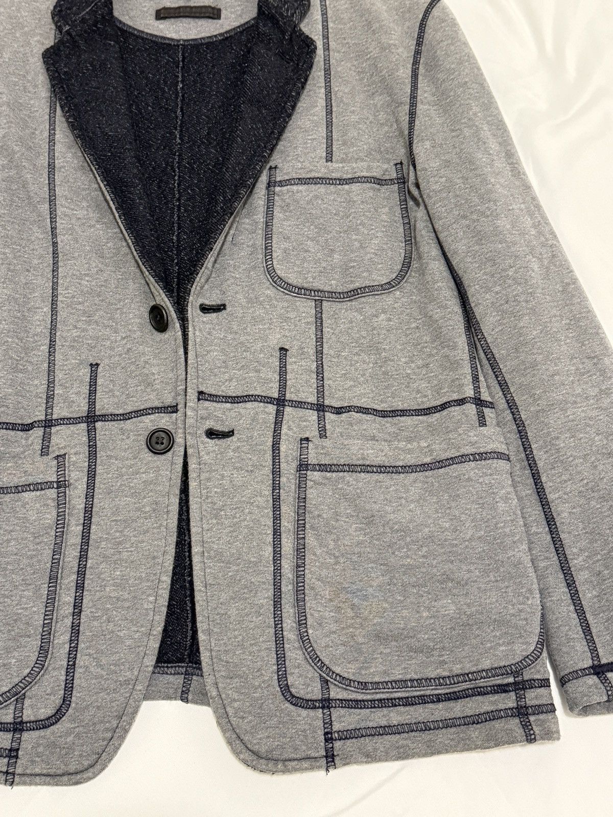Comme des Garcons Homme Plus French Terry Exposed Stitch Jacket - Sz S Size US S / EU 44-46 / 1 - 2 Thumbnail