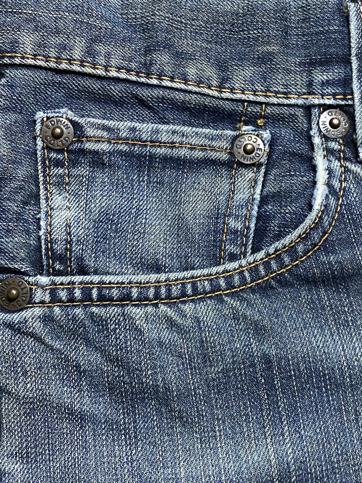 Japanese Brand Vintage Edwin 503 Premium Japan Distressed Loose Jeans Size US 32 / EU 48 - 10 Thumbnail