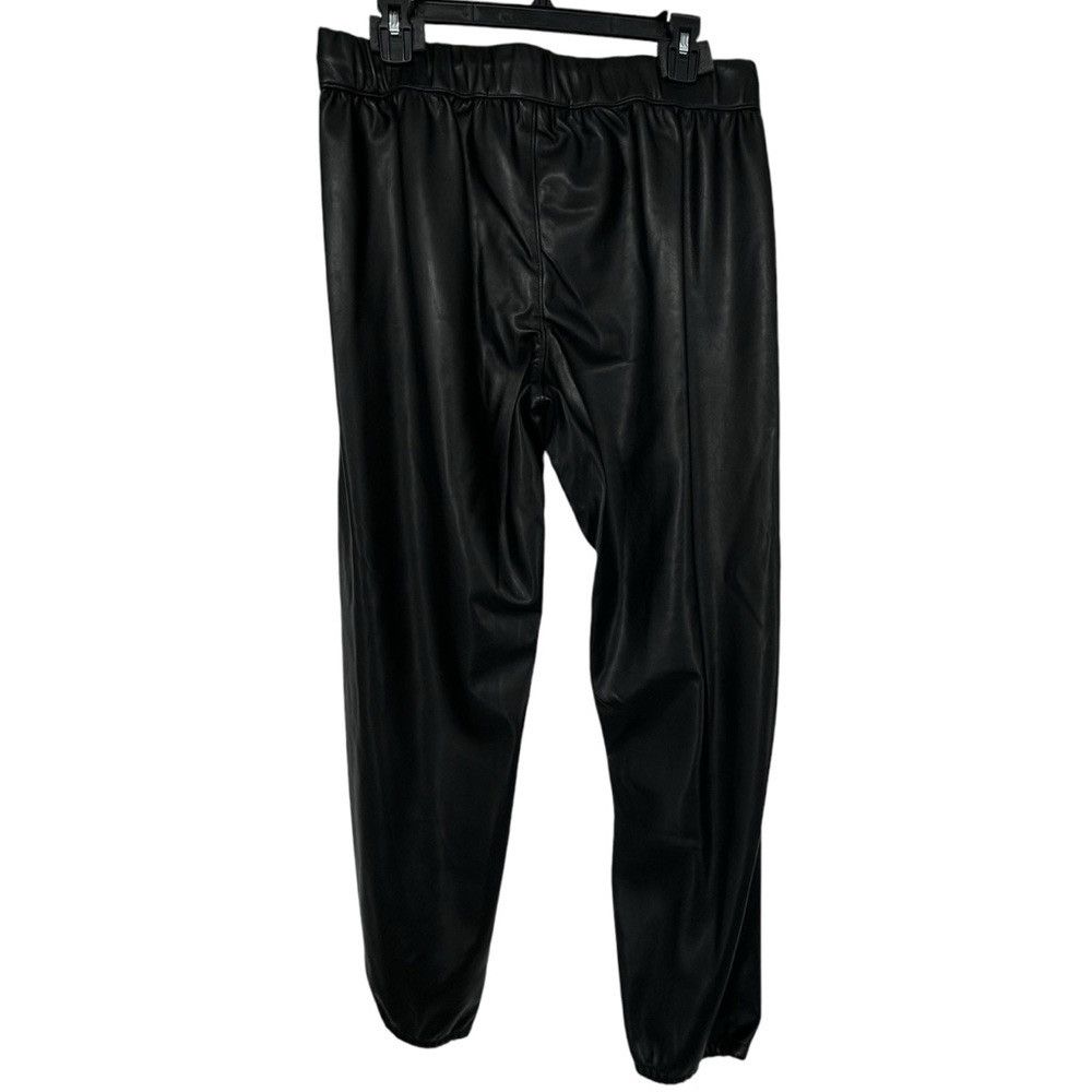 Enza Costa ENZA COSTA FAUX LEATHER JOGGER PANTS SIZE L STREETWEAR Size 31" - 4 Thumbnail