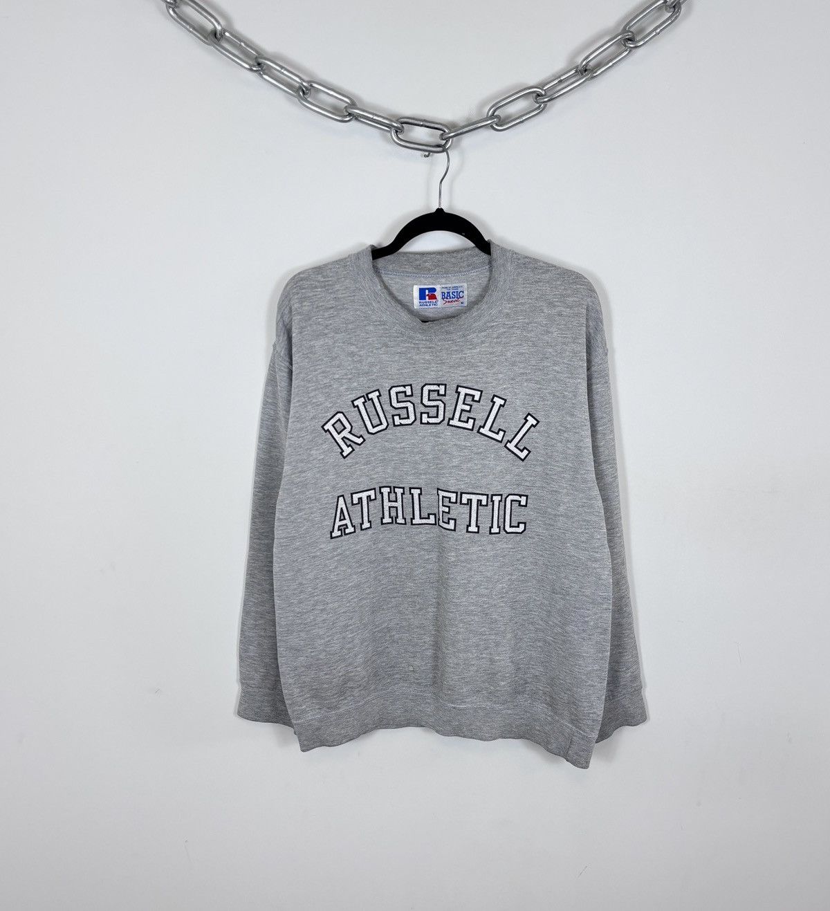 Russell Athletic Vintage 90s Russell Athletic USA Big Logo Gray Sweatshirt Size US M / EU 48-50 / 2 - 1 Thumbnail