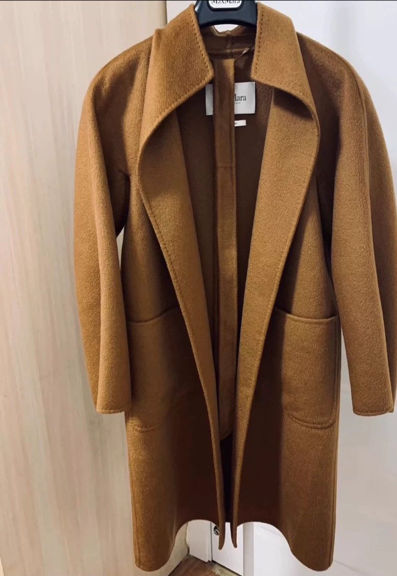 Max Mara Max Mara Coat lilia, caramel, 100 pure cashmere water ripp Size S / US 4 / IT 40 - 1 Thumbnail
