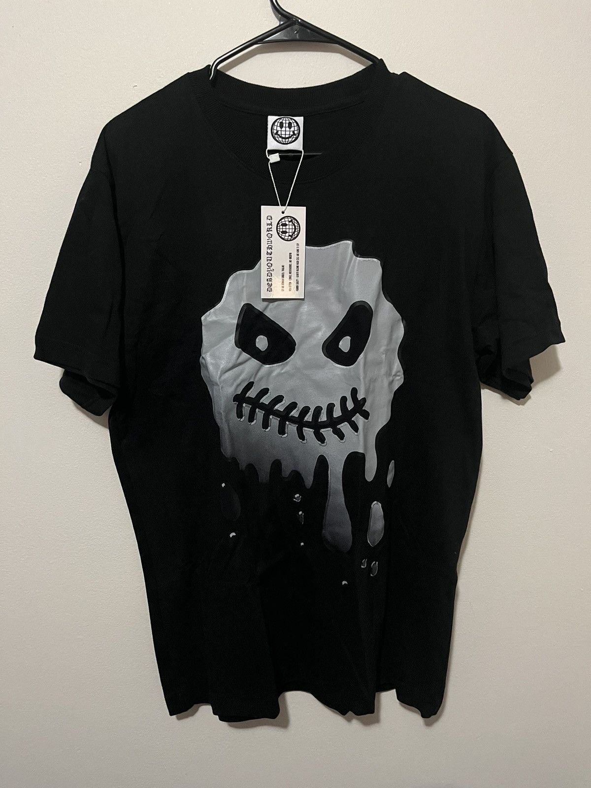 Drain Gang × Goth Money × Streetwear Dead Youth World Slimeball T-Shirt  Black | L | Grailed