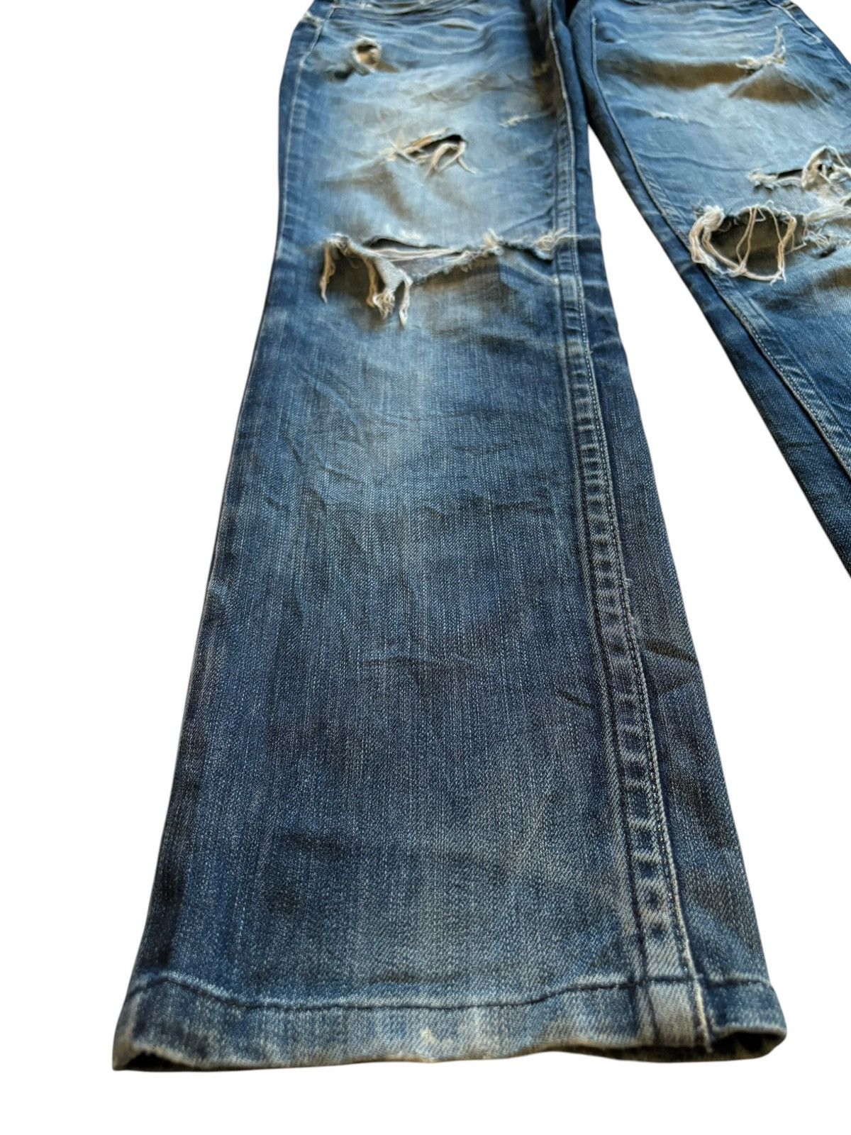 Japanese Brand × Seditionaries Vintage Japanese Brand Mud Wash Skull Embroidered Jeans Size US 31 - 6 Thumbnail