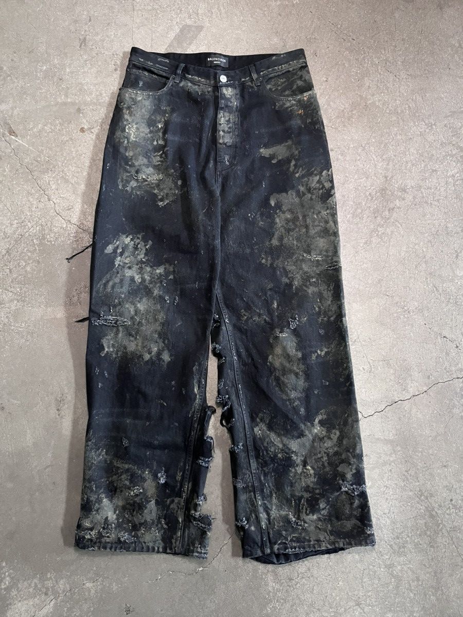 SS23 ‘Mud Show’ Super Destroyed Wide Cut Denim